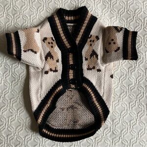 Dog Cardigan Sweater Small/XS